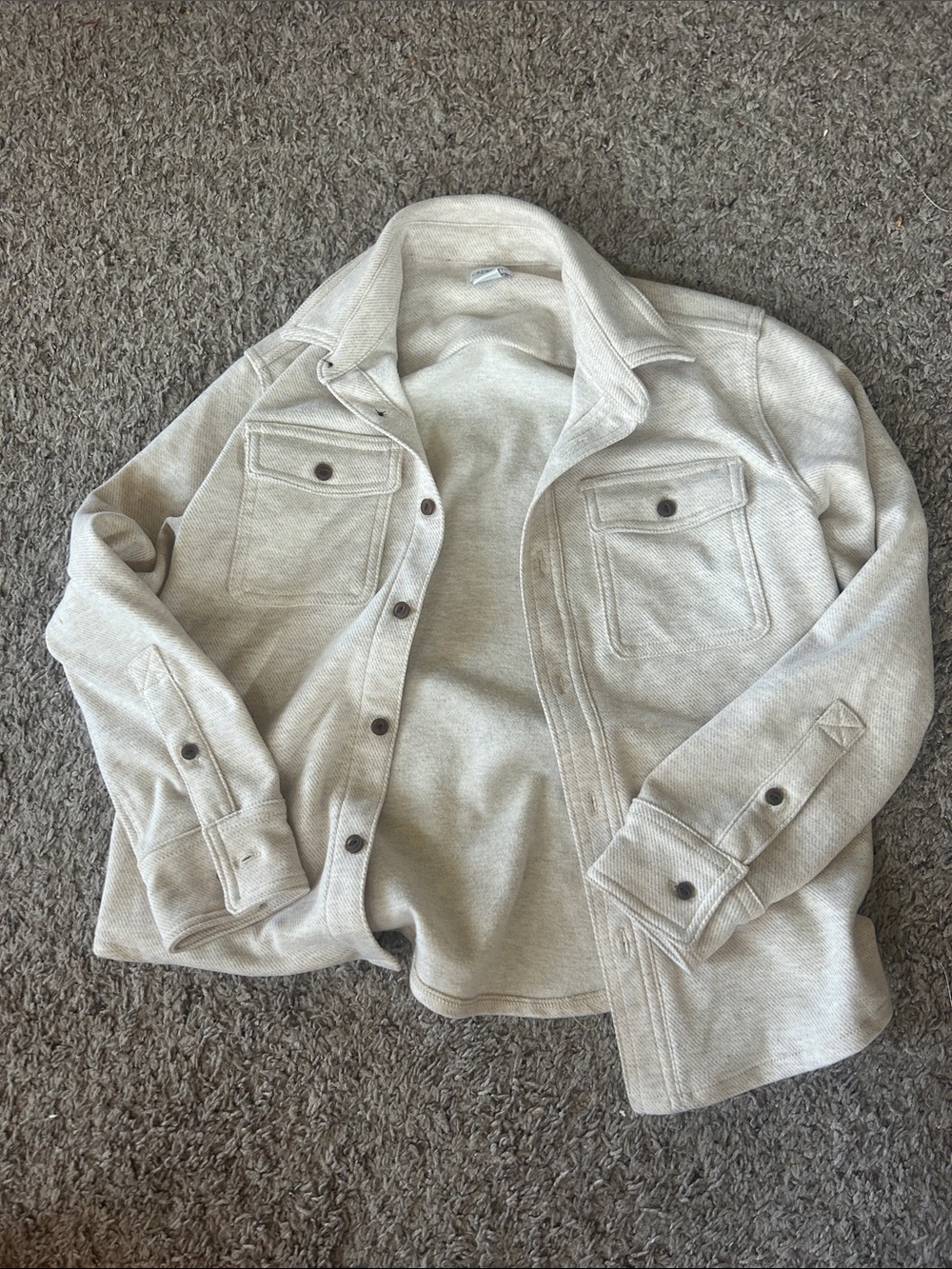 CrewCuts Neutral Beige Button-Front Shacket